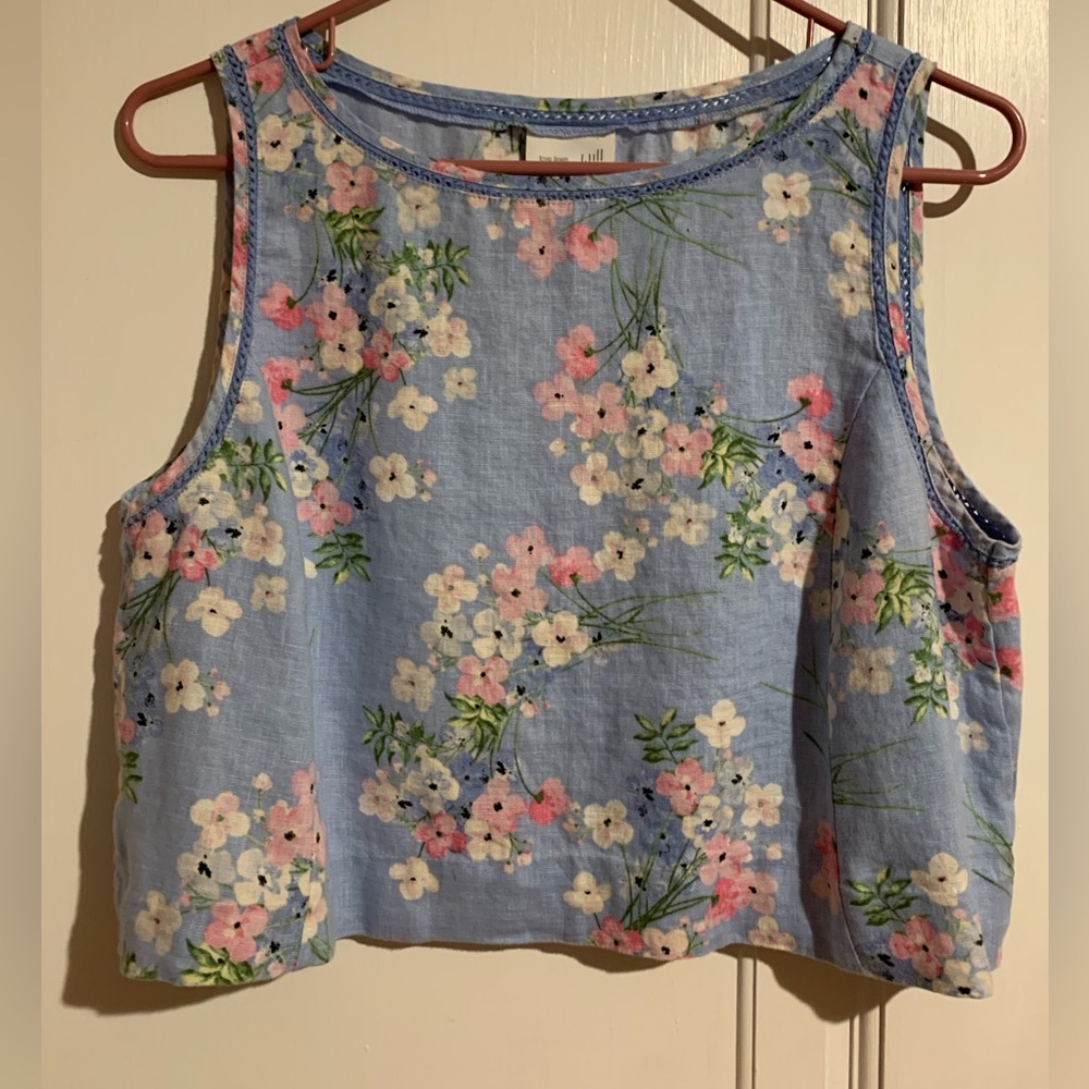 J Jill linen crop top